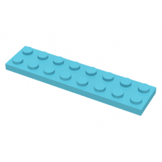 LEGO lapos elem 2x8, közép azúrkék (3034)